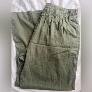 Wide leg linen pants